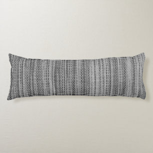 Faux Grey Fabric Body Pillow
