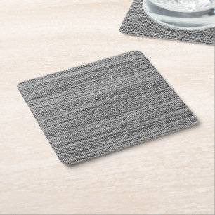 Faux Grey Fabric Cloth Paper Coaster