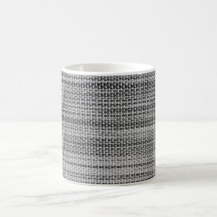 Faux Grey Fabric Coffee Mug
