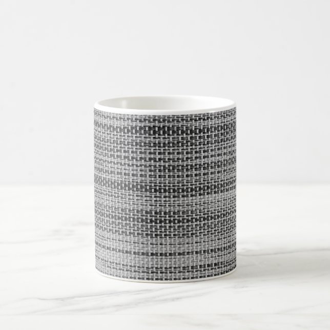 Faux Grey Fabric Coffee Mug (Center)