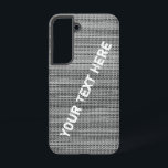 Faux Grey Fabric Custom Text Name Samsung Galaxy Case<br><div class="desc">Grey Fabric Cloth - Add Your Text - Customisable</div>