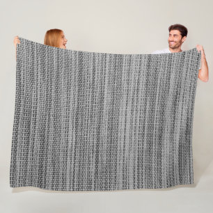 Faux Grey Fabric Fleece Blanket - Modern