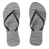 Faux Grey Fabric Flip Flops