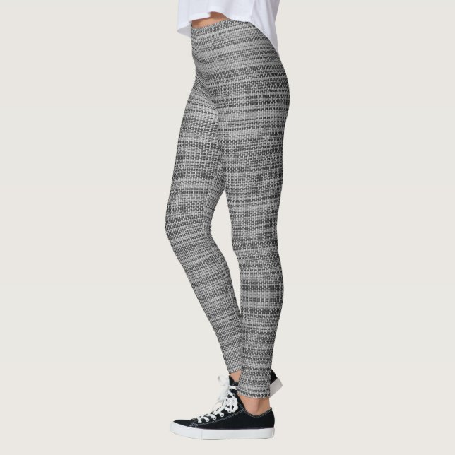 Faux Grey Fabric Leggings (Left)