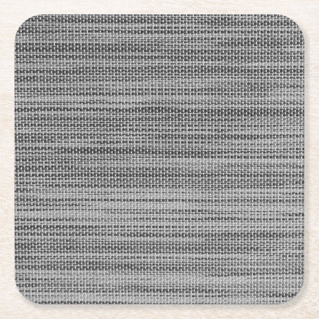 Faux Grey Fabric Paper Coaster (Front)