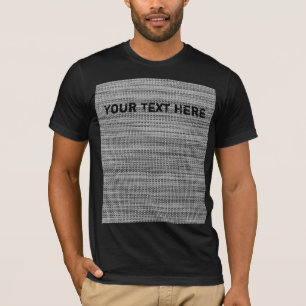 Faux Grey Fabric Patch T-Shirt with Custom Text