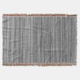Faux Grey Fabric Throw Blanket