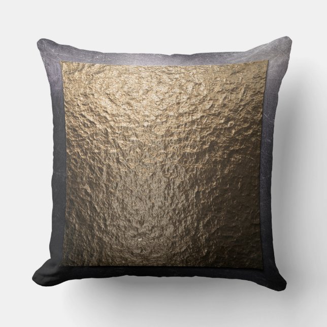 Faux Hammered Copper Pillow (Front)