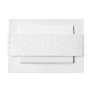 Faux Hand Torn Deckle Edge Wedding Invitation Belly Band