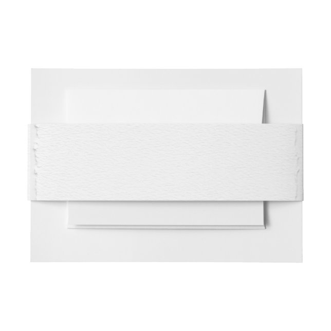 Faux Hand Torn Deckle Edge Wedding Invitation Belly Band (Front Example)