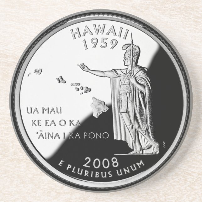 Faux Hawaii State Quarter Coaster (Front)