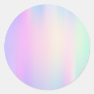 Faux Holo Trendy Classic Round Sticker