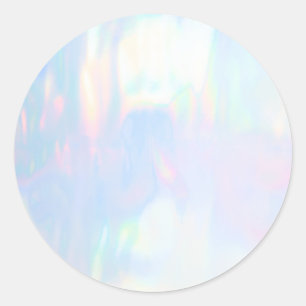Faux Holo Trendy Classic Round Sticker
