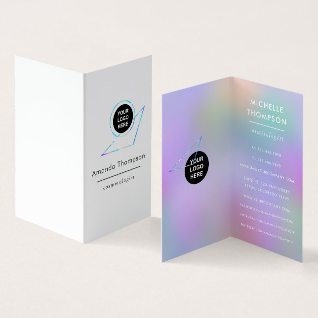 Faux Holographic Business Card (Inside and Outside)