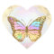 faux holographic butterfly logo