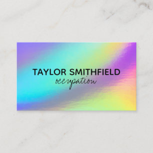 Faux Holographic Custom  Business Card