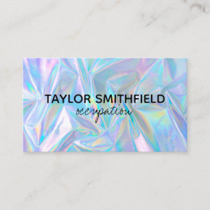 Faux Holographic Custom  Business Card