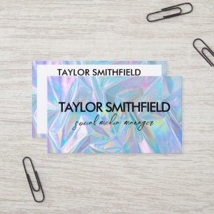 Faux Holographic Custom Business Card