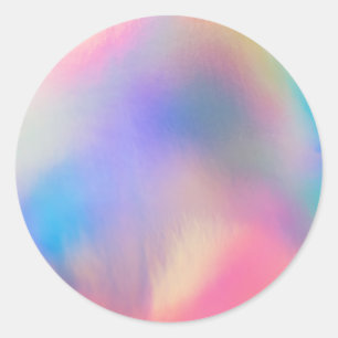 Faux Holographic Custom Classic Round Sticker
