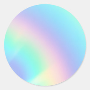 Faux Holographic Custom Trendy Classic Round Stick Classic Round Sticker