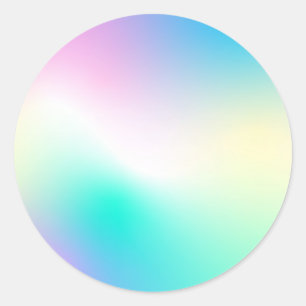Faux Holographic Custom Trendy Classic Round Stick Classic Round Sticker