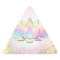 faux holographic lotus flower logo
