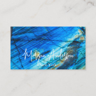 Faux holographic opal stone Personalised Business Card