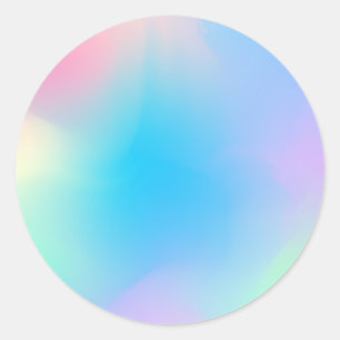 Faux Holographic Pastel Custom Trendy Classic Roun Classic Round Sticker