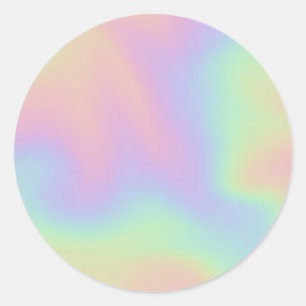 Faux Holographic Pastel Custom Trendy Classic Roun Round Sticker
