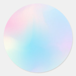 Faux Holographic Pastel Custom Trendy Classic Round Sticker