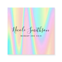 faux holographic pastel