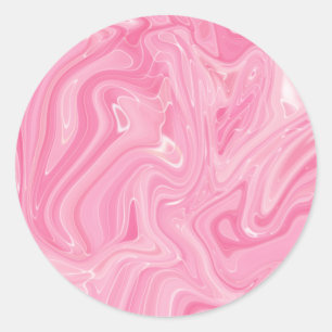 Faux Holographic Pink Classic Round Sticker
