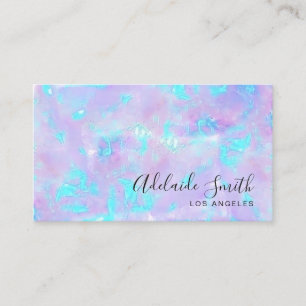 •FAUX holographic purple opal stone Business Card