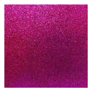 Faux Hot Pink Glitter Background Sparkle Poster