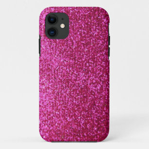 Faux Hot Pink Glitter iPhone 11 Case