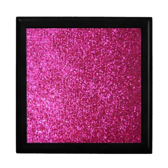 Faux Hot Pink Glitter Gift Box Zazzle.co.uk