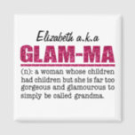 Faux Hot Pink Glitter Glam-Ma Magnet<br><div class="desc">Faux Hot Pink Glitter Glam-Ma Magnet - For some of us, being glamourous and fabulous comes naturally. Show your inner diva and forever glam attitude with this very cool faux glitter hot pink Glam-Ma magnet. With its definition: "Glam-ma is a woman whose children had children but is far too gorgeous...</div>