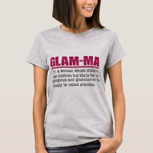 Faux Hot Pink Glitter Glam-Ma T-Shirt