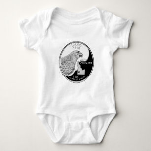 Faux Idaho State Quarter Baby Bodysuit