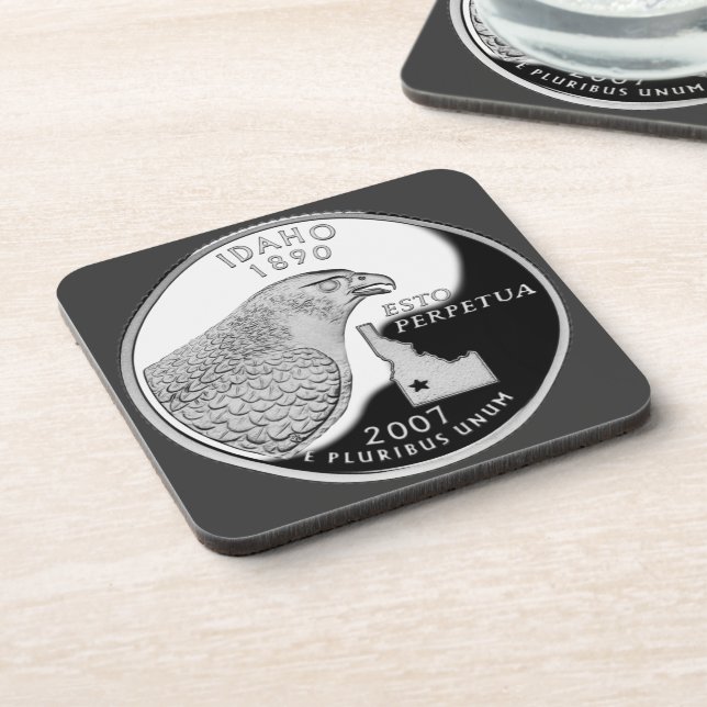 Faux Idaho State Quarter Coaster (Left Side)