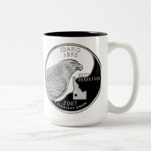Faux Idaho State Quarter Two-Tone Coffee Mug