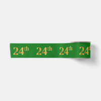 Faux/Imitation Gold "24th" Event Number (Green)