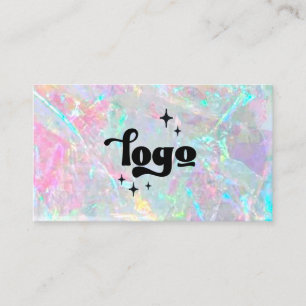 FAUX iridescent crystal Business Card
