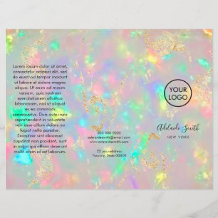 faux iridescent crystal opal brochure