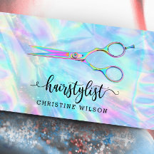 faux iridescent effect hairstylist scissors