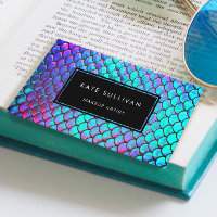faux iridescent effect mermaid design