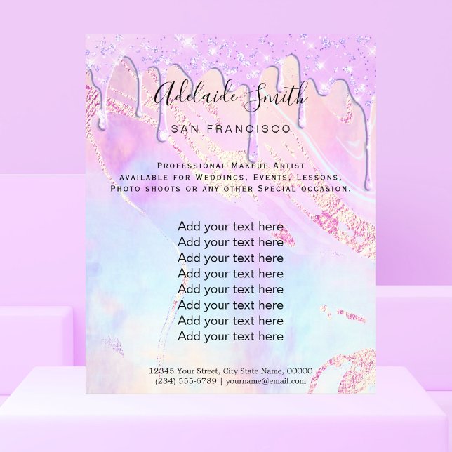 Faux iridescent elegant design flyer (Creator Uploaded)