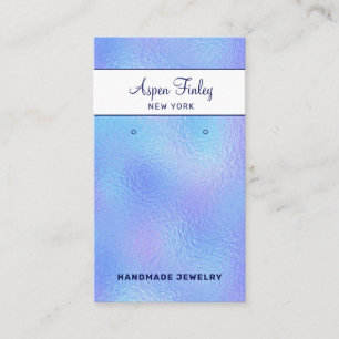 Faux Iridescent Foil Logo Earring Display Card