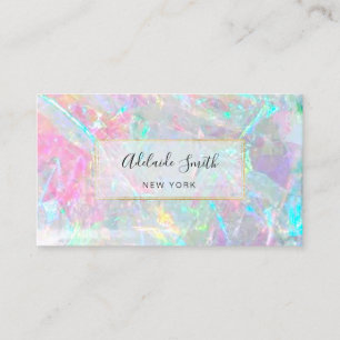 FAUX iridescent gemstone texture Business Card