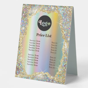 Faux iridescent glitter foil
